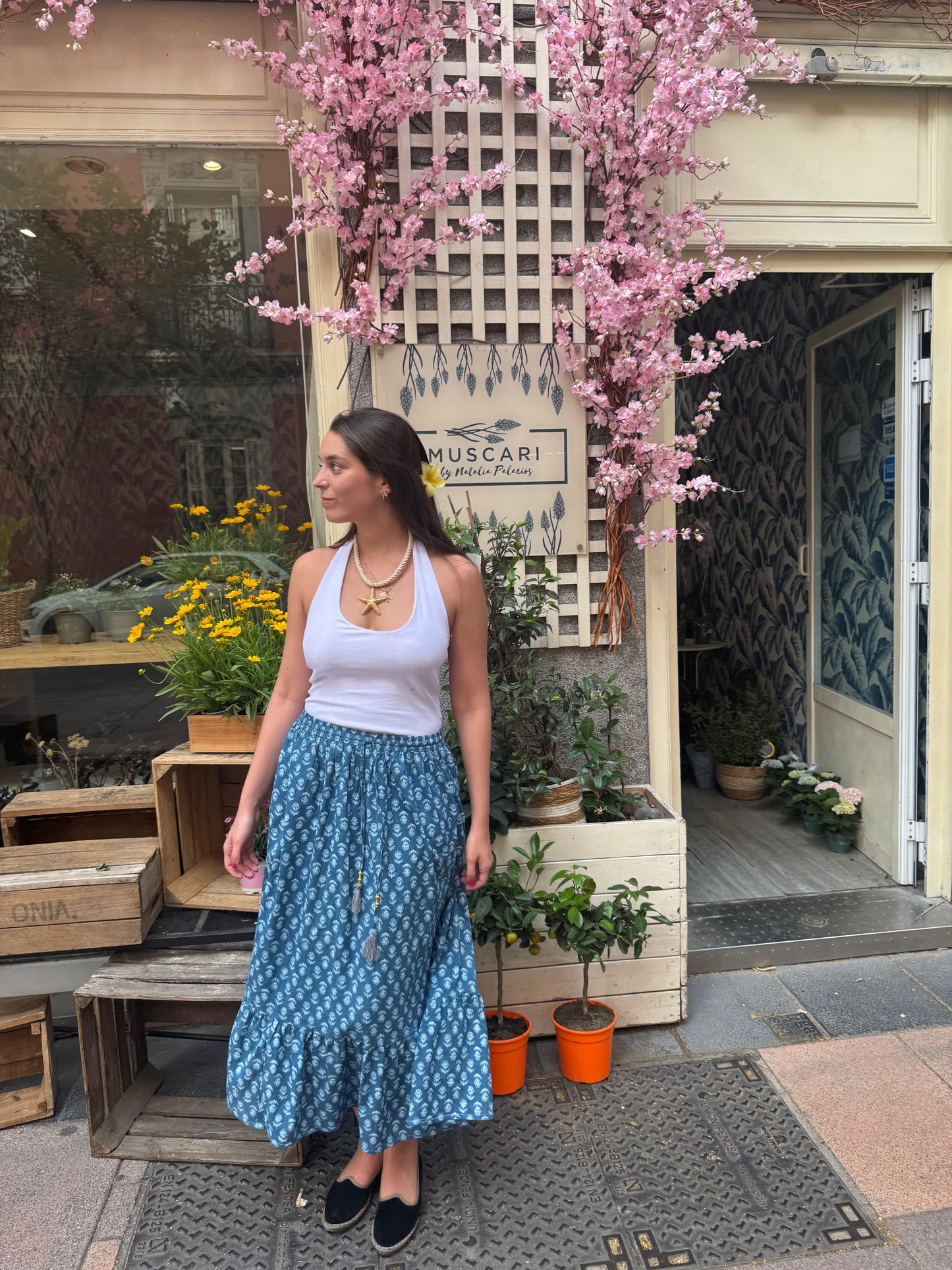 Falda Inés Azul
