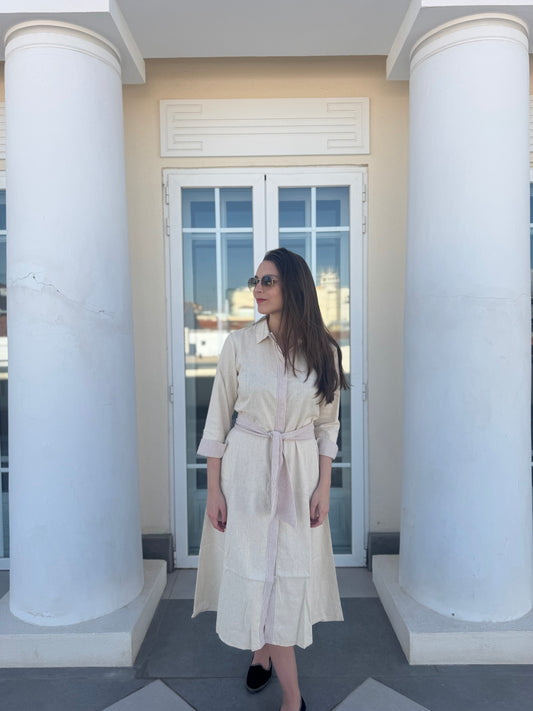 Camisero de Lino Beige