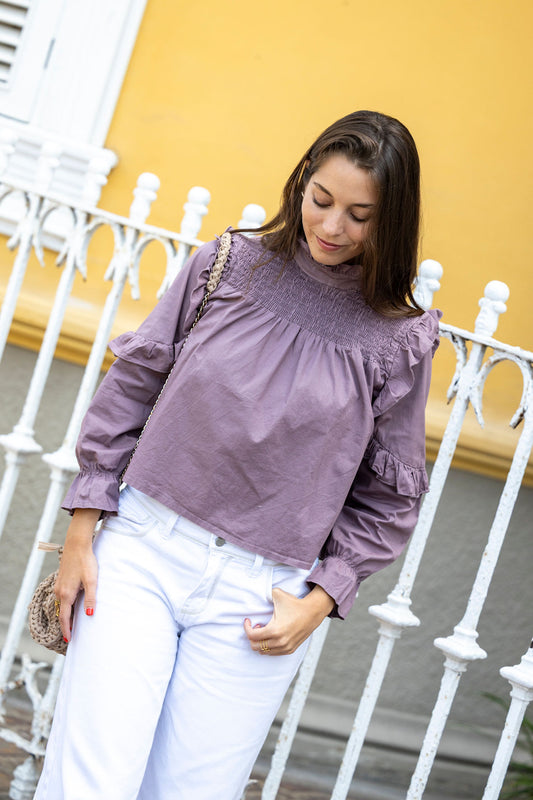 Blusa Renata Aubergine