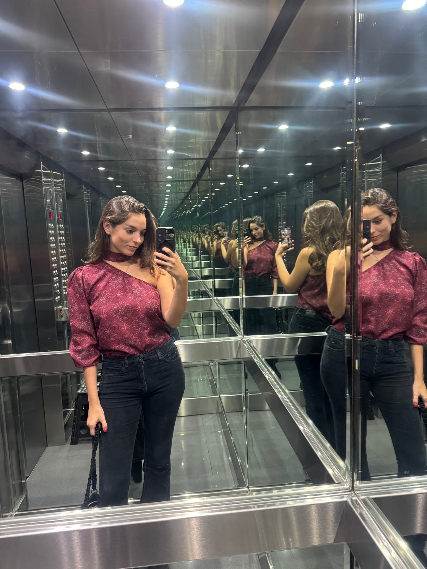 Blusa Gaia burgundy