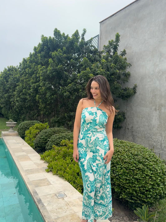 Vestido Positano turquesa