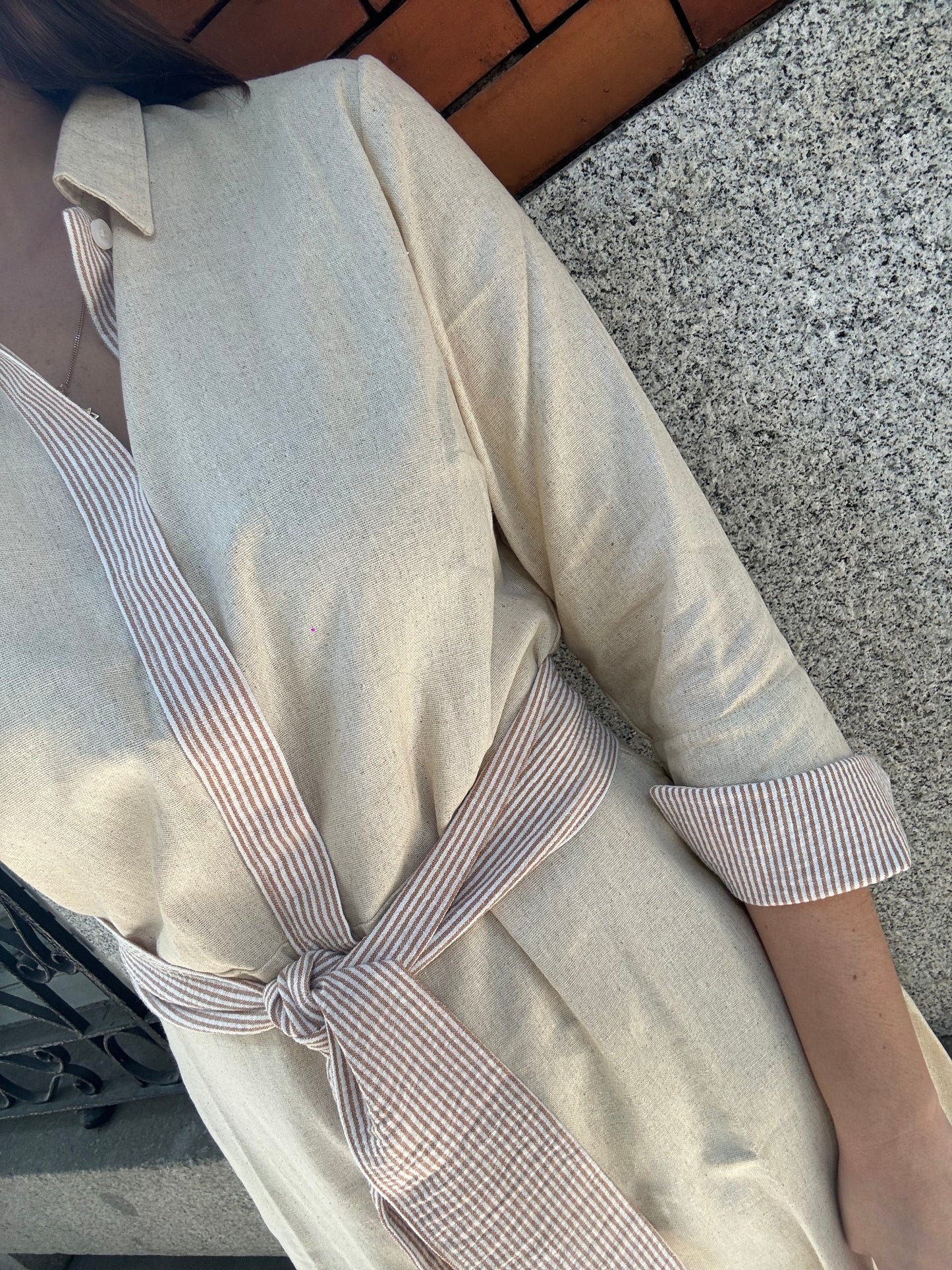 Camisero de Lino Beige