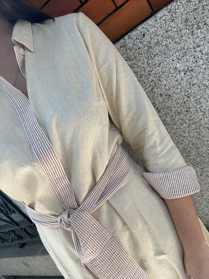 Camisero de Lino Beige