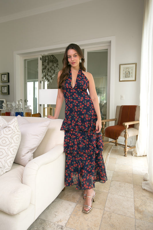 Vestido Isadora - Print Navy