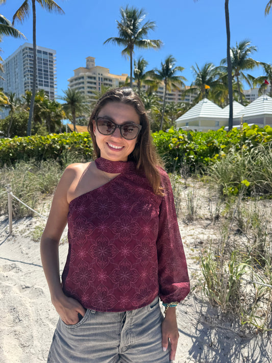 Blusa Gaia burgundy
