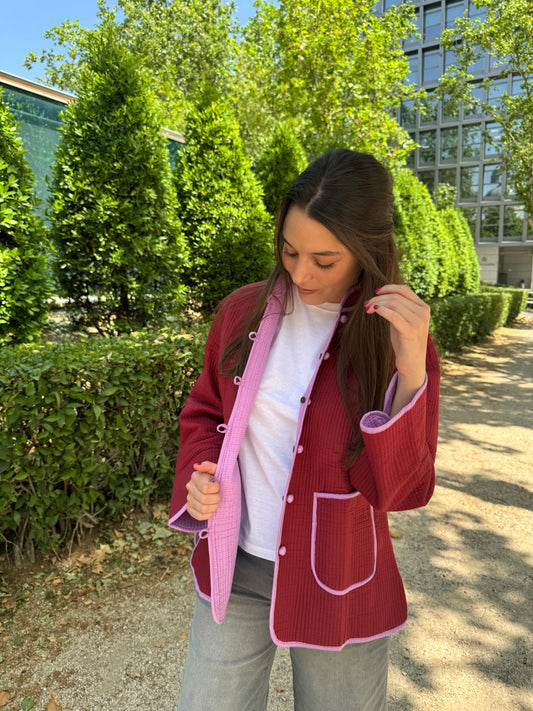 Chaqueta Anna burdeo y lila