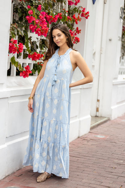 Vestido Kaira celeste