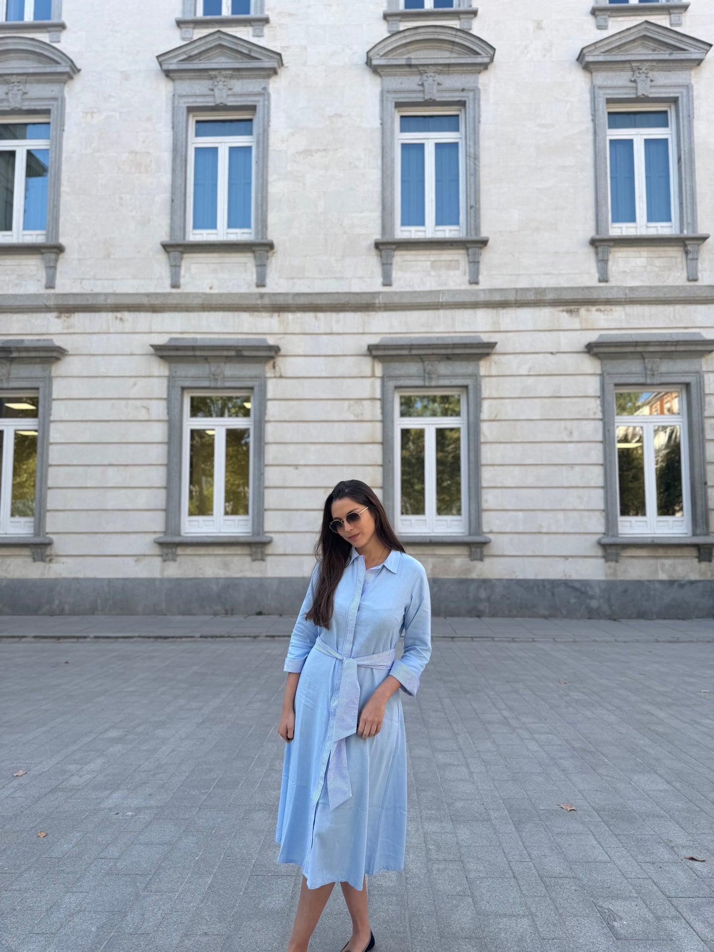 Camisero de Lino celeste