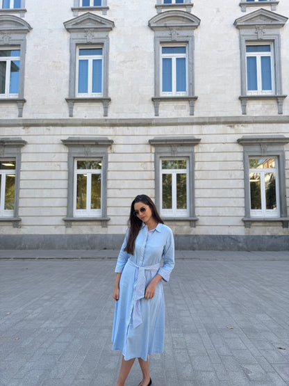 Camisero de Lino celeste