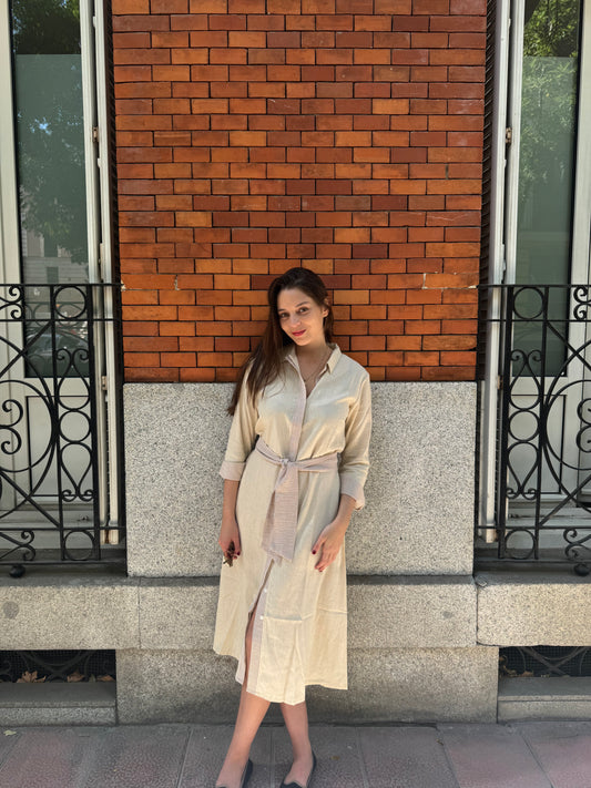 Camisero de Lino Beige