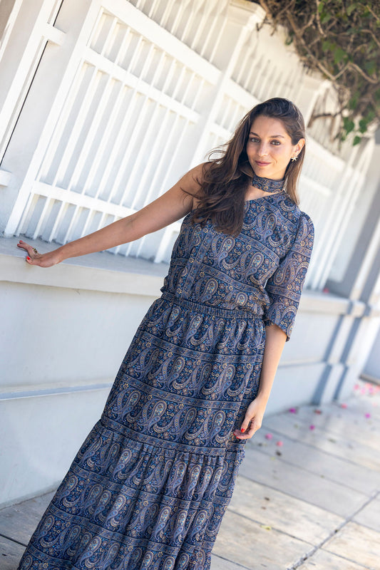 Falda Gaia azul
