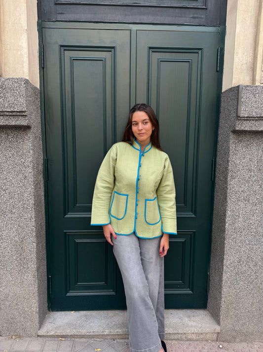 Chaquetas Anna verde y azul