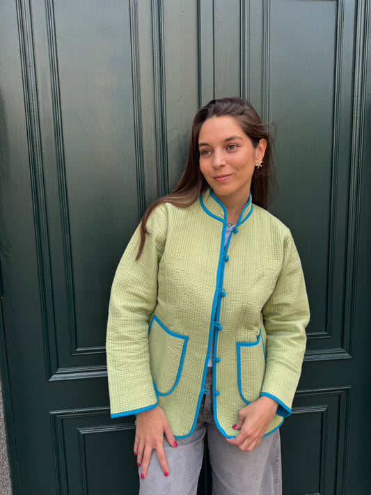 Chaquetas Anna verde y azul