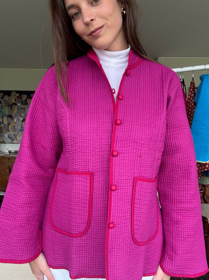 Chaquetas Anna morado y burgundy